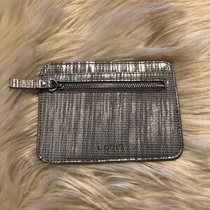 Lodis silver metallic card wallet